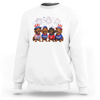 Vintage Patriotic Dachshund 250 Anniversary USA Sweatshirt Freedom 250 Years Weiner Dog Lovers Dad Mom