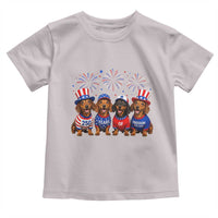 Vintage Patriotic Dachshund 250 Anniversary USA Toddler T Shirt Freedom 250 Years Weiner Dog Lovers Dad Mom