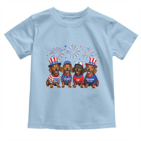 Vintage Patriotic Dachshund 250 Anniversary USA Toddler T Shirt Freedom 250 Years Weiner Dog Lovers Dad Mom