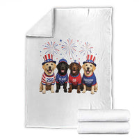 Labrador Retriever Americas 250th Anniversary Throw Blanket 4th July US 250 Years Of Freedom Dog Lovers 1776 2026