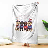 Labrador Retriever Americas 250th Anniversary Throw Blanket 4th July US 250 Years Of Freedom Dog Lovers 1776 2026