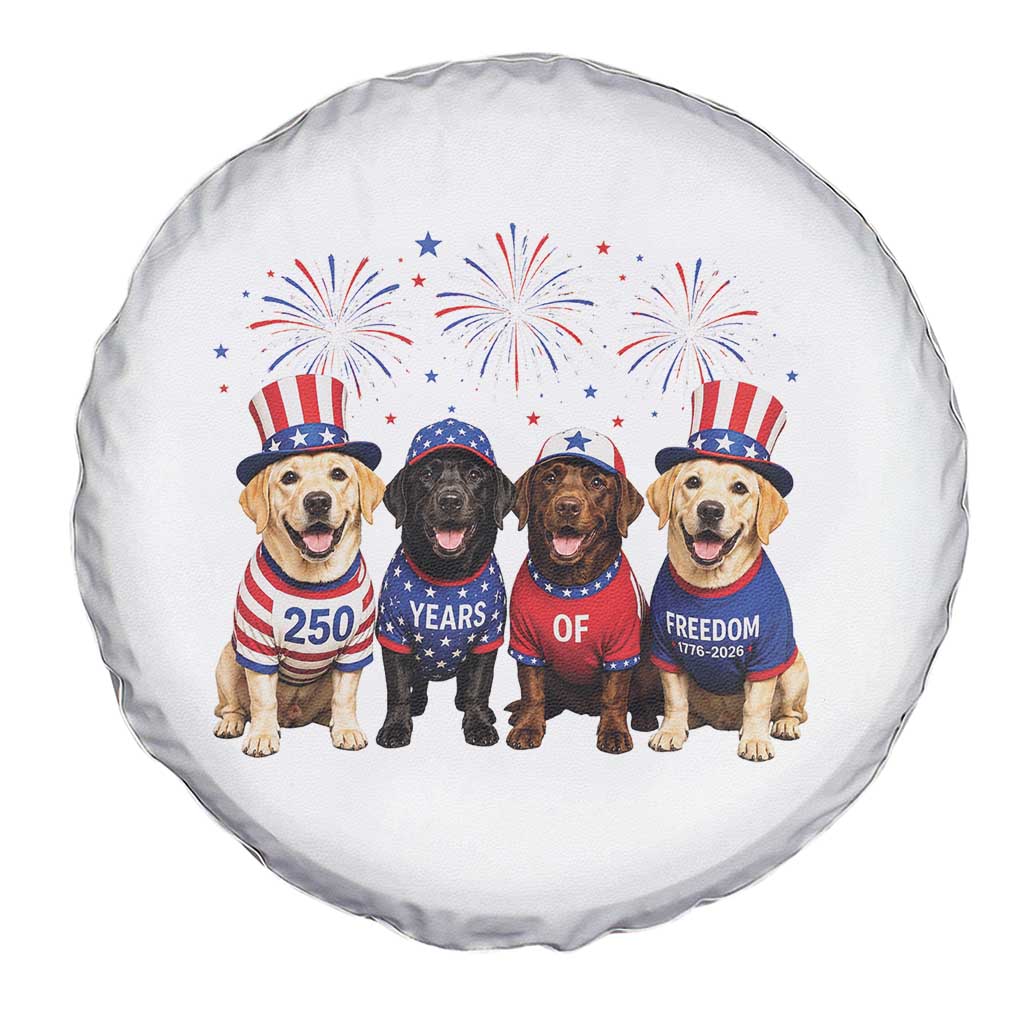 Labrador Retriever Americas 250th Anniversary Spare Tire Cover 4th July US 250 Years Of Freedom Dog Lovers 1776 2026