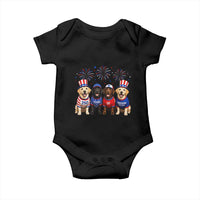 Labrador Retriever Americas 250th Anniversary Baby Onesie 4th July US 250 Years Of Freedom Dog Lovers 1776 2026