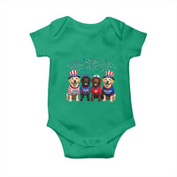 Labrador Retriever Americas 250th Anniversary Baby Onesie 4th July US 250 Years Of Freedom Dog Lovers 1776 2026