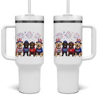 Labrador Retriever Americas 250th Anniversary Tumbler With Handle 4th July US 250 Years Of Freedom Dog Lovers 1776 2026