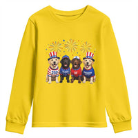 Labrador Retriever Americas 250th Anniversary Youth Sweatshirt 4th July US 250 Years Of Freedom Dog Lovers 1776 2026