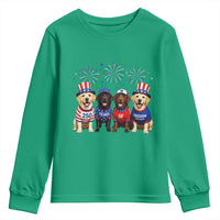 Labrador Retriever Americas 250th Anniversary Youth Sweatshirt 4th July US 250 Years Of Freedom Dog Lovers 1776 2026