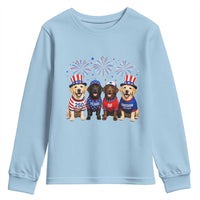 Labrador Retriever Americas 250th Anniversary Youth Sweatshirt 4th July US 250 Years Of Freedom Dog Lovers 1776 2026