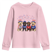 Labrador Retriever Americas 250th Anniversary Youth Sweatshirt 4th July US 250 Years Of Freedom Dog Lovers 1776 2026