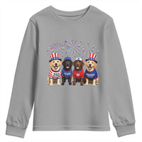 Labrador Retriever Americas 250th Anniversary Youth Sweatshirt 4th July US 250 Years Of Freedom Dog Lovers 1776 2026