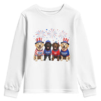 Labrador Retriever Americas 250th Anniversary Youth Sweatshirt 4th July US 250 Years Of Freedom Dog Lovers 1776 2026