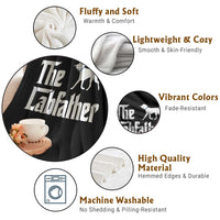 Funny Labrador Dad Throw Blanket The Lab Father Fathers Day Gifts For Dog Lovers Dad