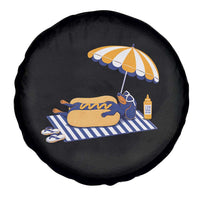 Funny Sausage Dog Spare Tire Cover Retro Summer Hot Dog Graphic Dachshund Dog Lover Gift