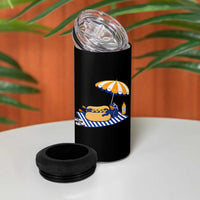 Funny Sausage Dog 4 in 1 Can Cooler Tumbler Retro Summer Hot Dog Graphic Dachshund Dog Lover Gift
