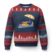 Funny Sausage Dog Ugly Christmas Sweater Retro Summer Hot Dog Graphic Dachshund Dog Lover Gift