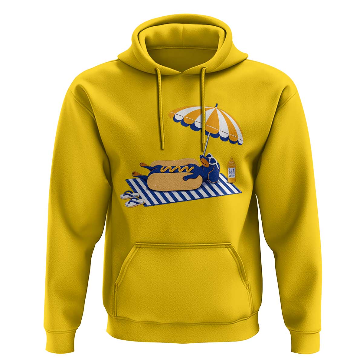 Funny Sausage Dog Hoodie Retro Summer Hot Dog Graphic Dachshund Dog Lover Gift