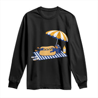 Funny Sausage Dog Long Sleeve Shirt Retro Summer Hot Dog Graphic Dachshund Dog Lover Gift