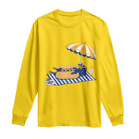 Funny Sausage Dog Long Sleeve Shirt Retro Summer Hot Dog Graphic Dachshund Dog Lover Gift