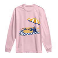 Funny Sausage Dog Long Sleeve Shirt Retro Summer Hot Dog Graphic Dachshund Dog Lover Gift