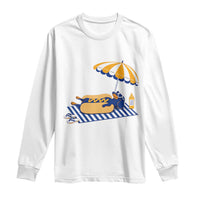 Funny Sausage Dog Long Sleeve Shirt Retro Summer Hot Dog Graphic Dachshund Dog Lover Gift