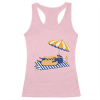 Funny Sausage Dog Racerback Tank Top Retro Summer Hot Dog Graphic Dachshund Dog Lover Gift