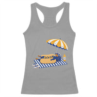Funny Sausage Dog Racerback Tank Top Retro Summer Hot Dog Graphic Dachshund Dog Lover Gift