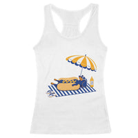 Funny Sausage Dog Racerback Tank Top Retro Summer Hot Dog Graphic Dachshund Dog Lover Gift