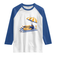 Funny Sausage Dog Raglan Shirt Retro Summer Hot Dog Graphic Dachshund Dog Lover Gift