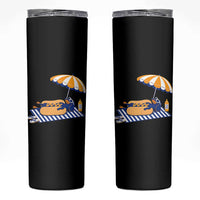 Funny Sausage Dog Skinny Tumbler Retro Summer Hot Dog Graphic Dachshund Dog Lover Gift