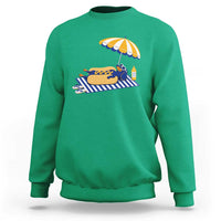 Funny Sausage Dog Sweatshirt Retro Summer Hot Dog Graphic Dachshund Dog Lover Gift