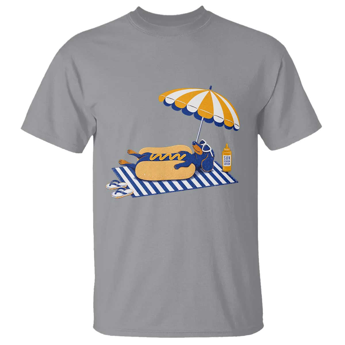 Funny Sausage Dog T Shirt Retro Summer Hot Dog Graphic Dachshund Dog Lover Gift