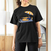 Funny Sausage Dog T Shirt For Women Retro Summer Hot Dog Graphic Dachshund Dog Lover Gift