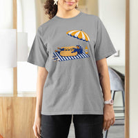 Funny Sausage Dog T Shirt For Women Retro Summer Hot Dog Graphic Dachshund Dog Lover Gift
