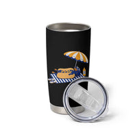 Funny Sausage Dog Tumbler Cup Retro Summer Hot Dog Graphic Dachshund Dog Lover Gift