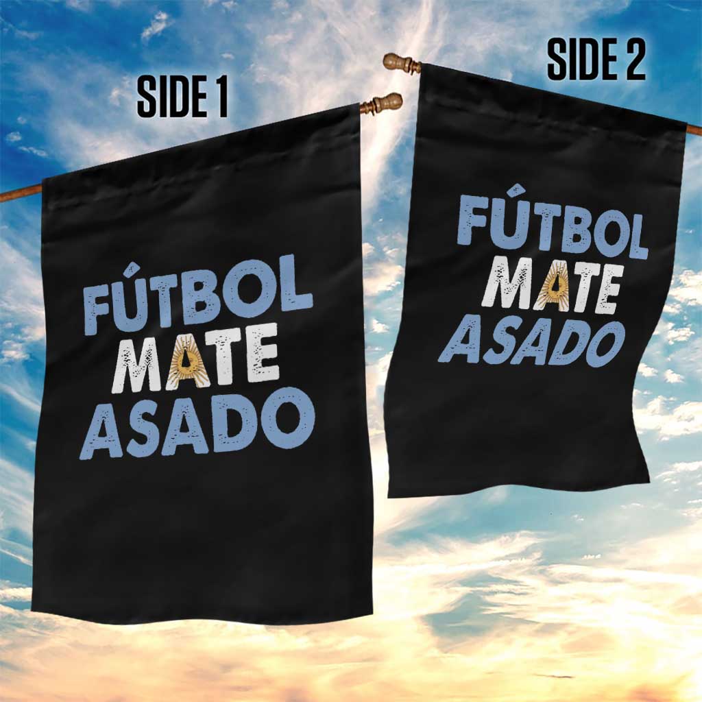 Futbol Mate Asado Argentina Soccer Fan Garden Flag Argentinian Flag Pride Vintage Football Lovers