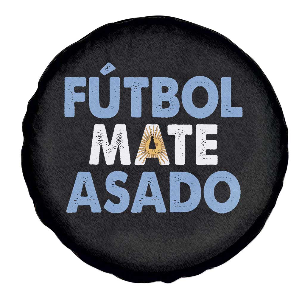 Futbol Mate Asado Argentina Soccer Fan Spare Tire Cover Argentinian Flag Pride Vintage Football Lovers