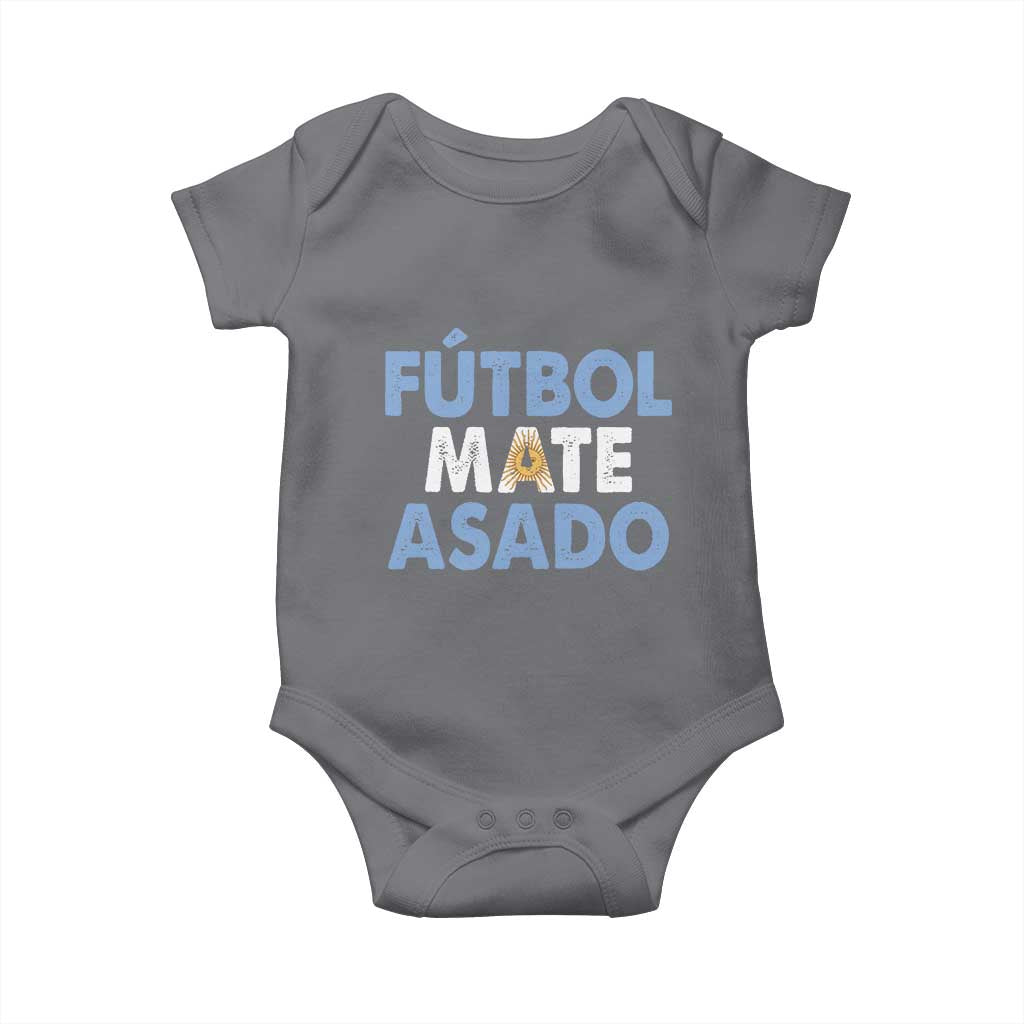 Futbol Mate Asado Argentina Soccer Fan Baby Onesie Argentinian Flag Pride Vintage Football Lovers