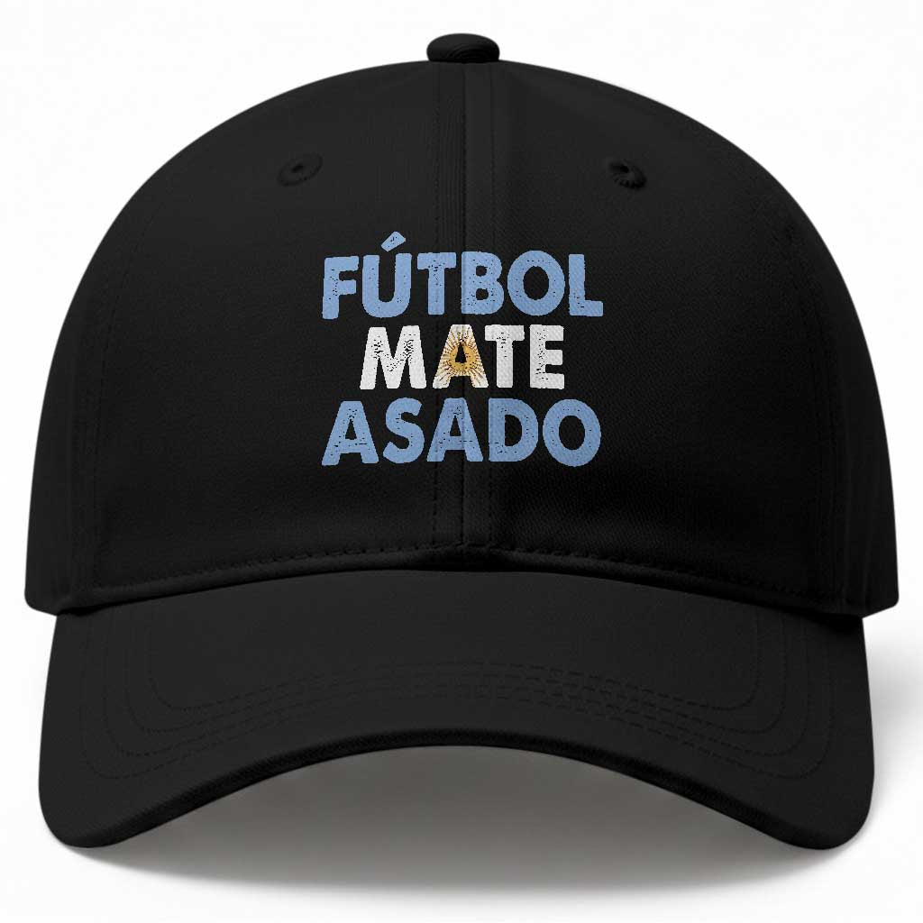 Futbol Mate Asado Argentina Soccer Fan Baseball Cap Argentinian Flag Pride Vintage Football Lovers