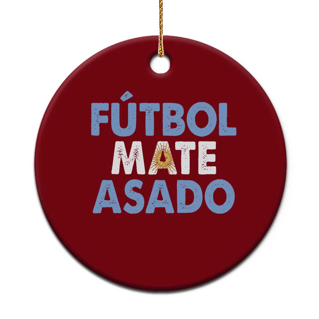 Futbol Mate Asado Argentina Soccer Fan Ceramic Ornament Argentinian Flag Pride Vintage Football Lovers