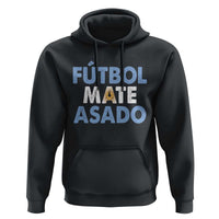 Futbol Mate Asado Argentina Soccer Fan Hoodie Argentinian Flag Pride Vintage Football Lovers