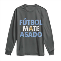 Futbol Mate Asado Argentina Soccer Fan Long Sleeve Shirt Argentinian Flag Pride Vintage Football Lovers