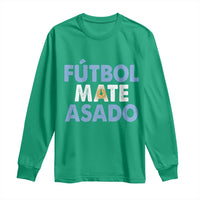 Futbol Mate Asado Argentina Soccer Fan Long Sleeve Shirt Argentinian Flag Pride Vintage Football Lovers