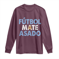 Futbol Mate Asado Argentina Soccer Fan Long Sleeve Shirt Argentinian Flag Pride Vintage Football Lovers
