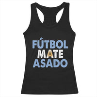 Futbol Mate Asado Argentina Soccer Fan Racerback Tank Top Argentinian Flag Pride Vintage Football Lovers