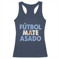 Futbol Mate Asado Argentina Soccer Fan Racerback Tank Top Argentinian Flag Pride Vintage Football Lovers