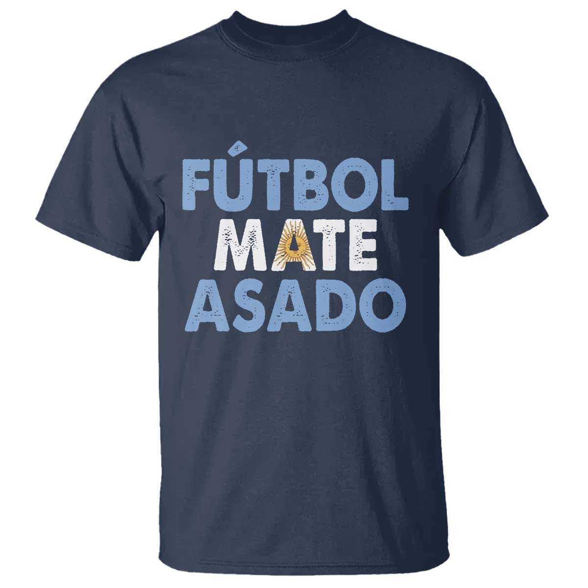 Futbol Mate Asado Argentina Soccer Fan T Shirt Argentinian Flag Pride Vintage Football Lovers
