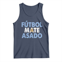 Futbol Mate Asado Argentina Soccer Fan Tank Top Argentinian Flag Pride Vintage Football Lovers
