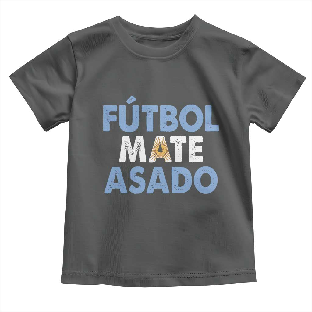 Futbol Mate Asado Argentina Soccer Fan Toddler T Shirt Argentinian Flag Pride Vintage Football Lovers