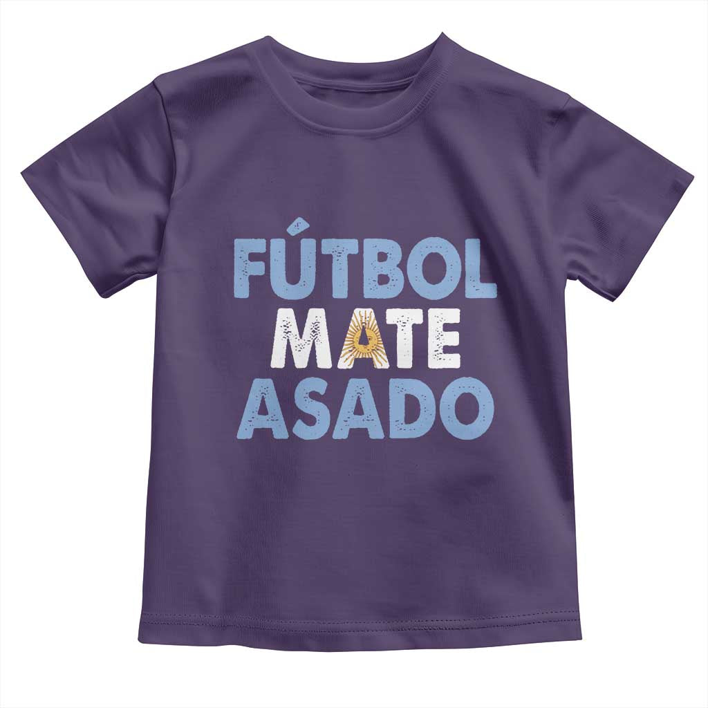 Futbol Mate Asado Argentina Soccer Fan Toddler T Shirt Argentinian Flag Pride Vintage Football Lovers