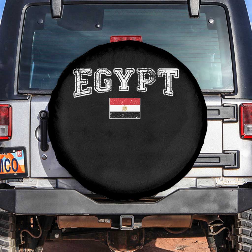 Vintage Egypt Spare Tire Cover Distressed Flag Patriotic Football Fan Pride Gift for Egyptians